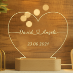 Personalized Heart LED Night Light – A Gift That Says “I Chose You”