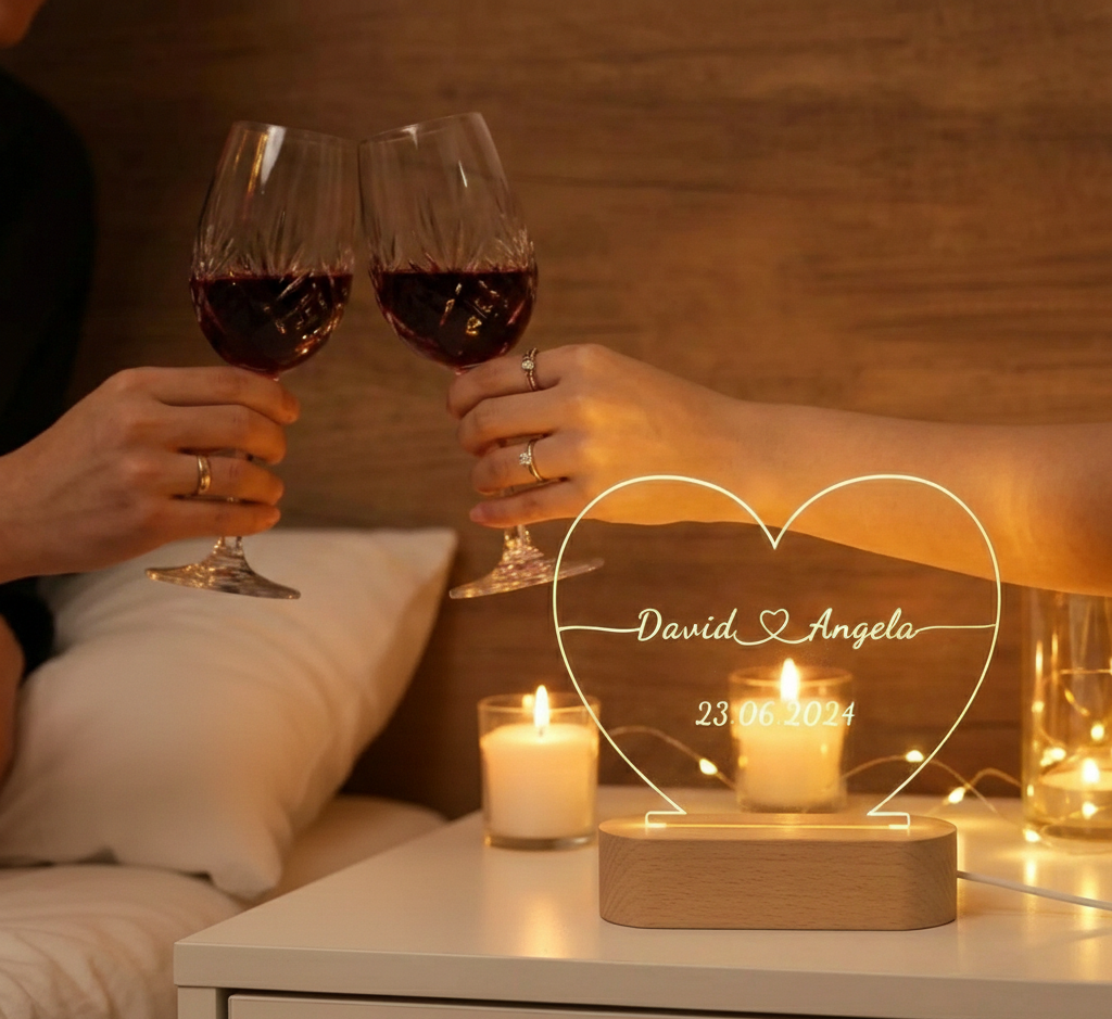 Personalized Heart LED Night Light – A Gift That Says “I Chose You”