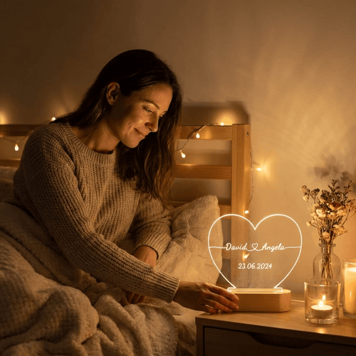 Personalized Heart LED Night Light – A Gift That Says “I Chose You”